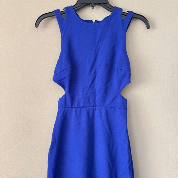 NWT French Connection Royal Blue Lula Stretch Cage Back Dress Size 0 - Picture 6 of 11